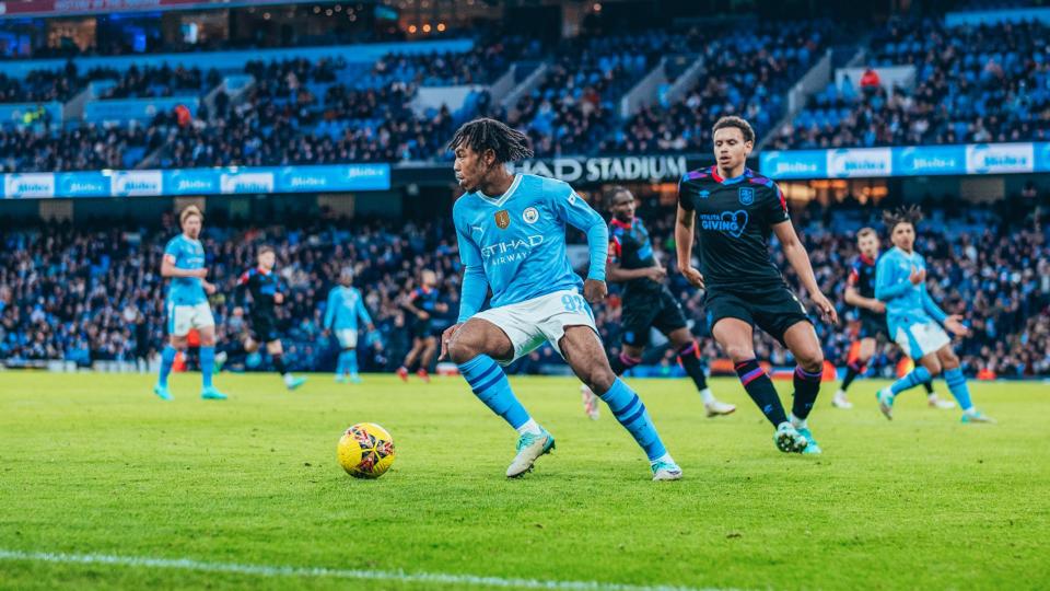 ETIHAD BOW: Micah in action against Huddersfield Town in last season's FA Cup clash.