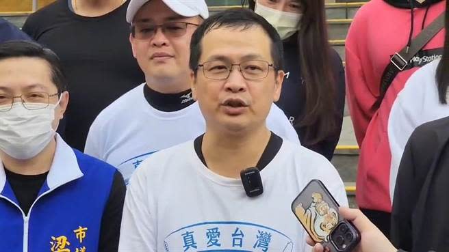 前台北市議員羅智強表態參選立委，他說選區將再公布。（賴佑維攝）