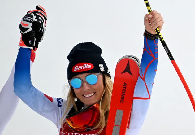 Mikaela Shiffrin was all smiles after her surprise victory in the downhill on Wednesday. (Photo: SEBASTIEN BOZON via Getty Images)