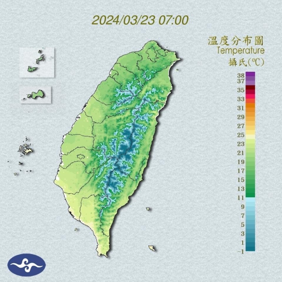 週末氣溫狂飆超過30度，下週二鋒面、冷空氣報到。   圖片來源/氣象署