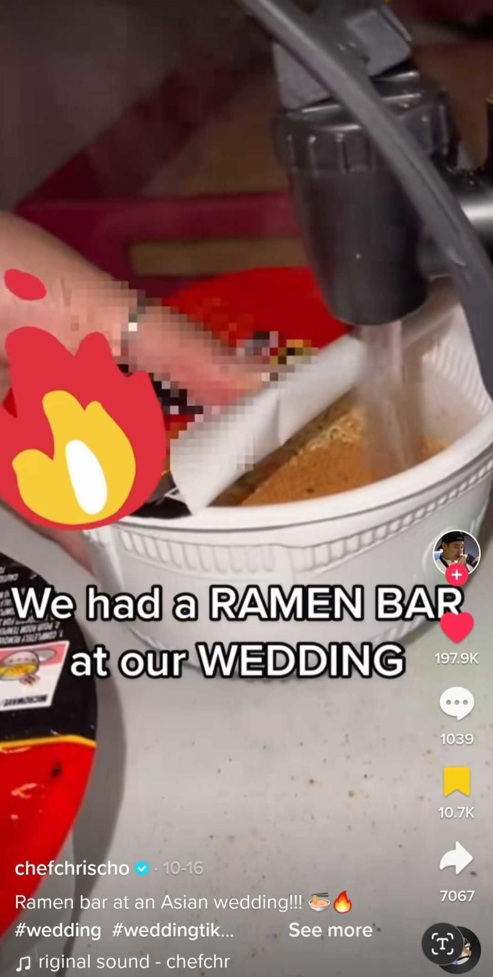 "We had a RAMEN BAR at our WEDDING"