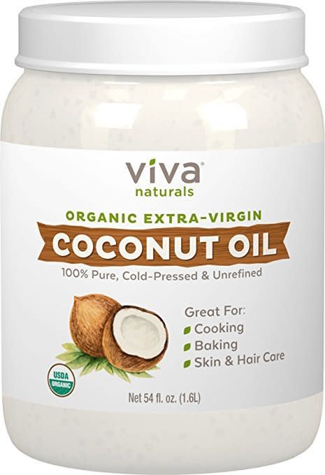 We know coconut oil isn't <i>technically</i> a facial oil, but it really is a great standby for anyone looking for a simple oil to add to their routine. It's super moisturizing and also works well as a makeup remover that doesn't strip your skin.&nbsp;<br /><br /><strong><a href="https://www.amazon.com/Viva-Naturals-Organic-Virgin-Coconut/dp/B00HNTPF7E/ref=sr_1_5_s_it?s=grocery&amp;ie=UTF8&amp;qid=1517431744&amp;sr=1-5&amp;keywords=organic+coconut+oil" target="_blank">Viva organic coconut oil</a>, $21.75</strong>