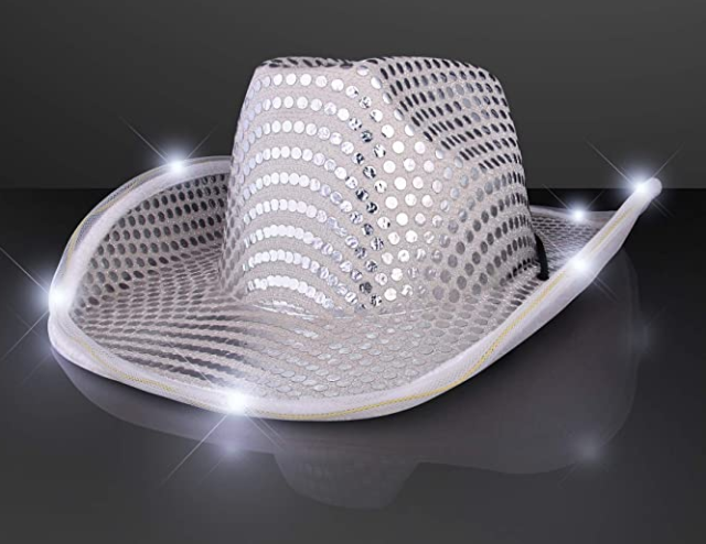 Mirror Embellished Cowboy Hat