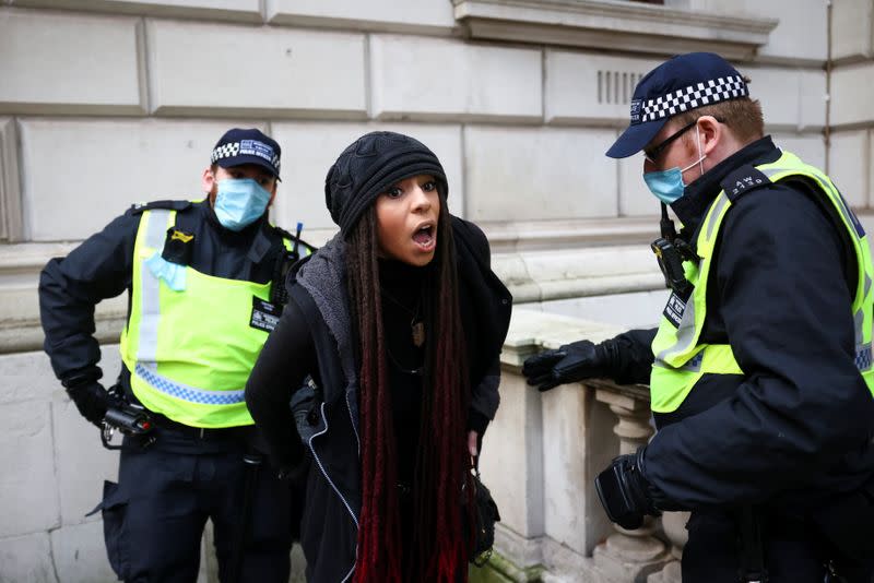 Anti lockdown protest in London