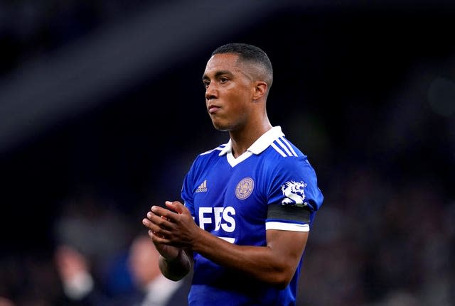 Leicester City’s Youri Tielemans applauds the fans at the end of the Premier League match at the Tottenham Hotspur Stadium, London, on September 17, 2022