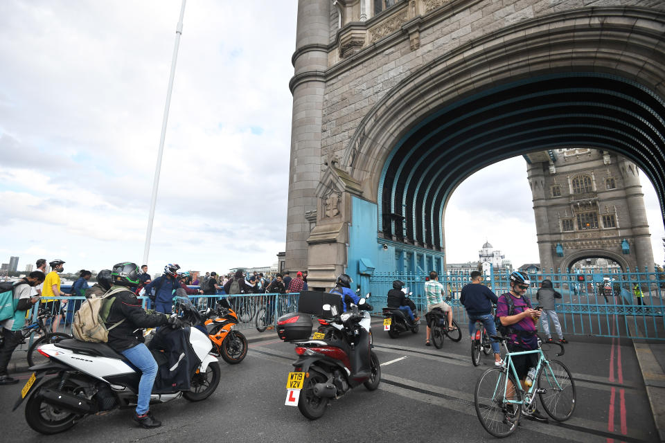 Tower Bridge stuck open