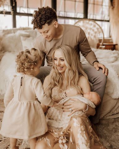 Melissa Loren Photography Patrick Mahomes and Brittany Mahomes with son Bronze and daughter Sterling
