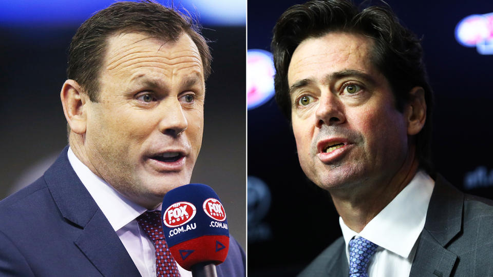 Former AFL player David King has praised the decision of the AFL and CEO Gillon McLachlan to proceed with round one of the 2020 season on Thursday night. Pictures: Getty Images