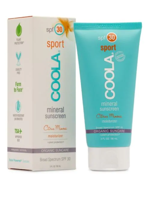 Coola SPF 30 Sport Citrus Mimosa Moisturizer Mineral Sunscreen