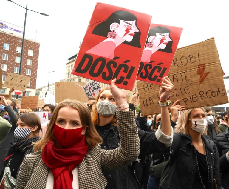 'Enough!' Women in Poland have been walking off the job and hitting the streets nationwide since a court ruling to impose a near-total abortion ban