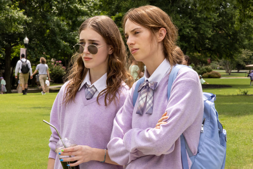 Talia Ryder as Gabbi and Maya Hawke as Eleanor.