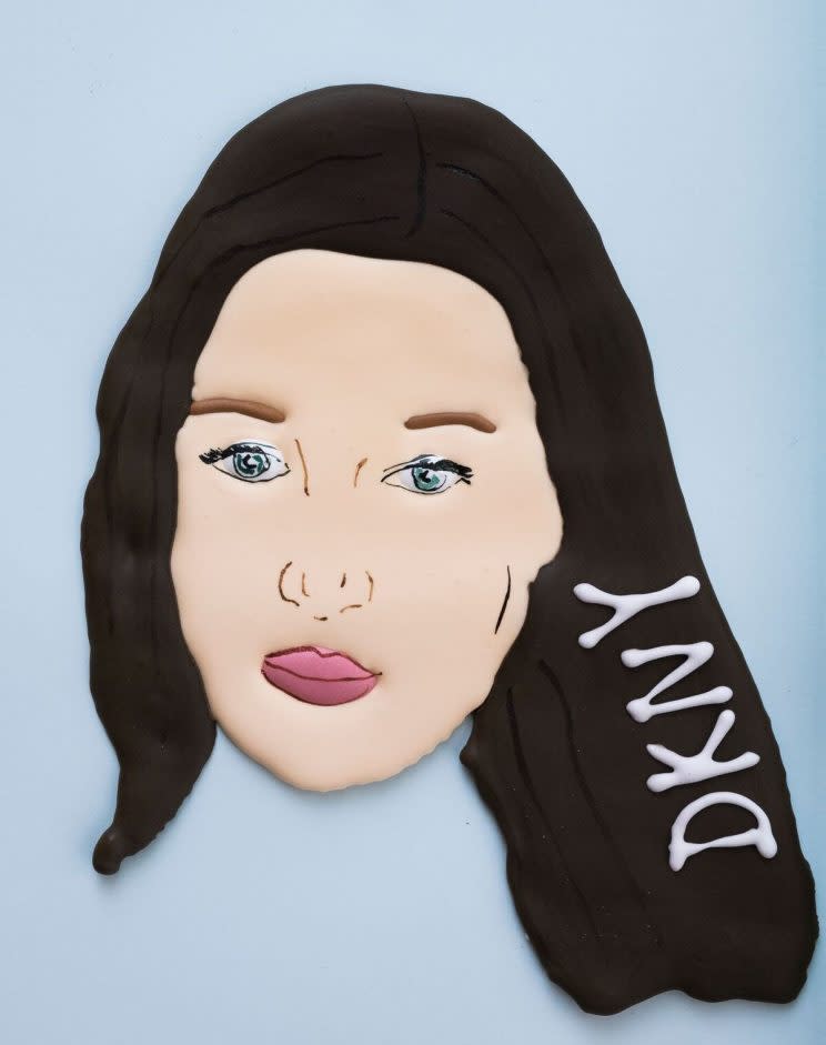 A Bella Hadid cookie from Cupcake Market in New York City was part of a DKNY contest with the model. (Photo: Courtesy of DKNY)