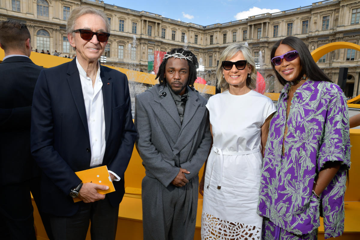 Kendrick Lamar Performs From the Front Row at Louis Vuitton