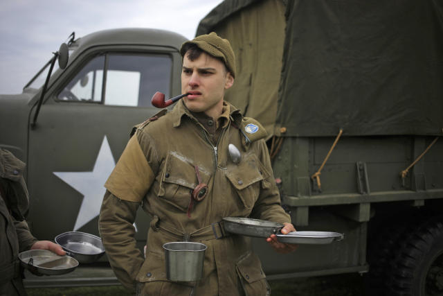 Celebrating the 'greatest generation': Re-enactment marks 100th birthday of  WWII veteran