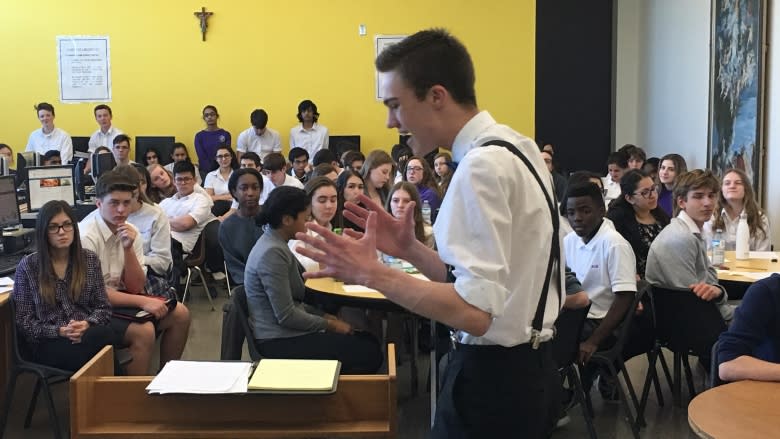 Students play devil's advocate on heavy topics like gun control at debate expo