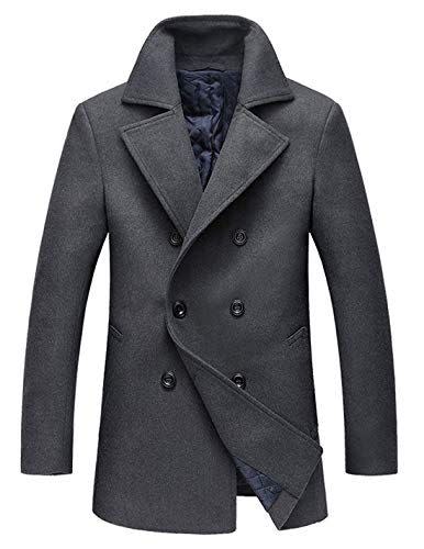 Chouyatou Classic Double Breasted Wool Peacoat