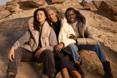Live In The Open campaign featuring (from left to right): Kimberly Newell, Sophie Darlington and Sheila Atim Goose. Credit: Annie Leibovitz for Canada Goose (CNW Group/Canada Goose Inc.)