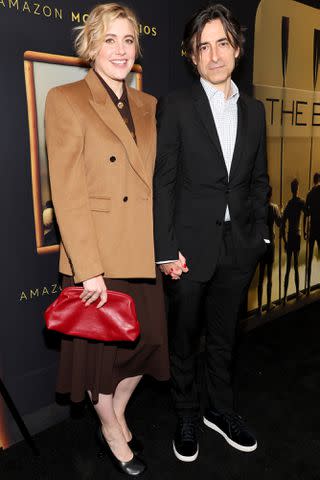 <p>Dia Dipasupil/Getty</p> Greta Gerwig and Noah Baumbach attend the December 2023 screening of 'The Boys In The Boat' in New York City