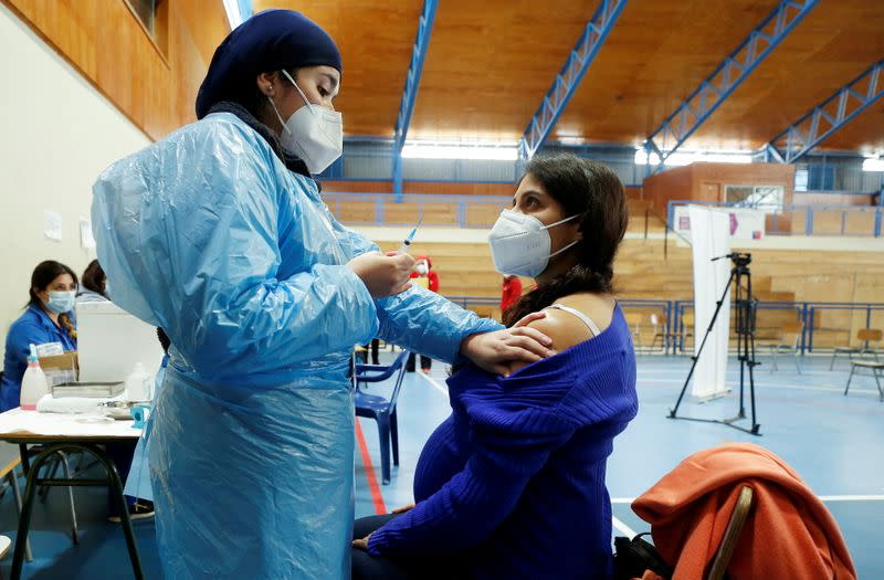 FILE PHOTO: Chile has designated pregnant women a COVID-19 vaccination priority