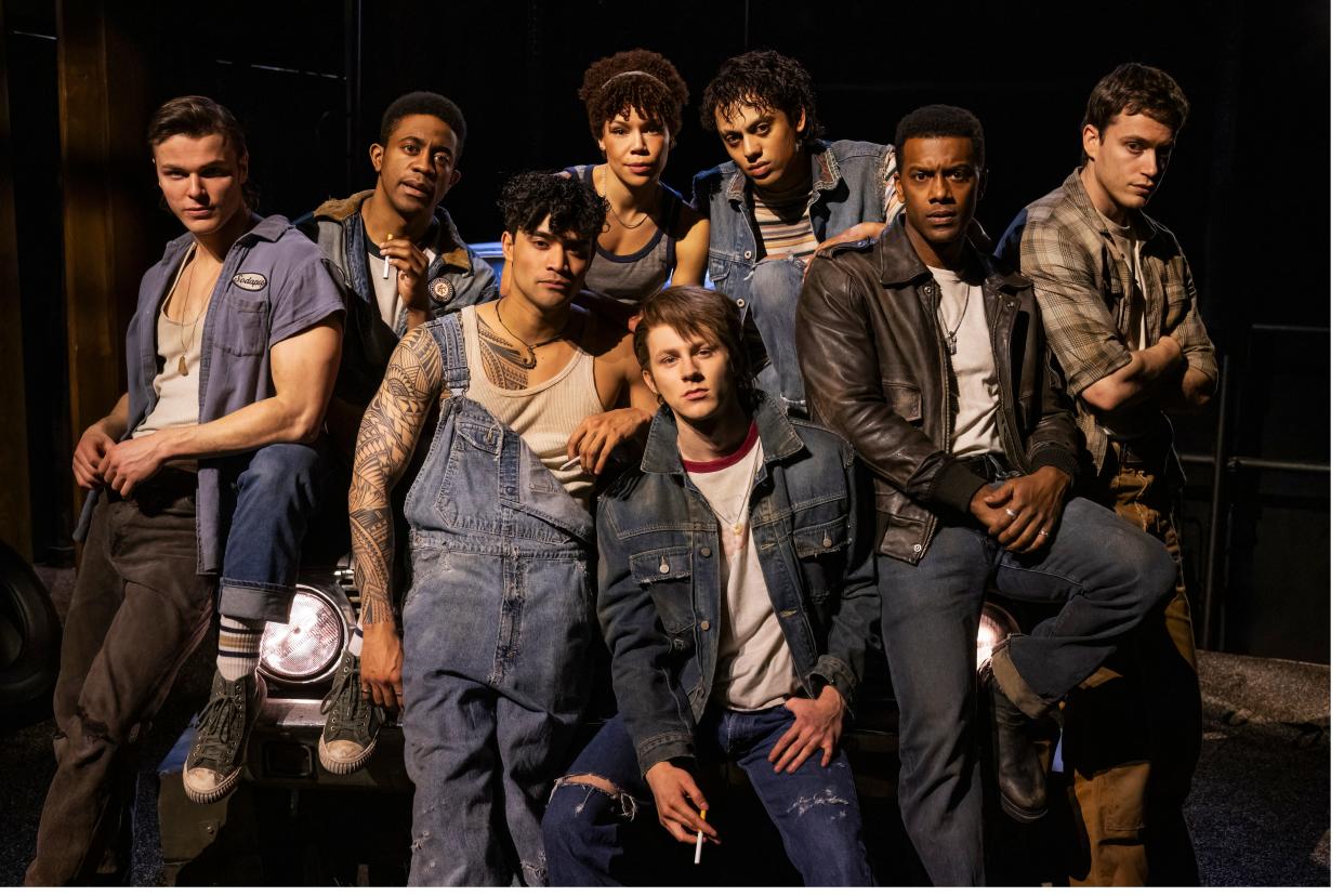The Greasers from "The Outsiders" on Broadway.