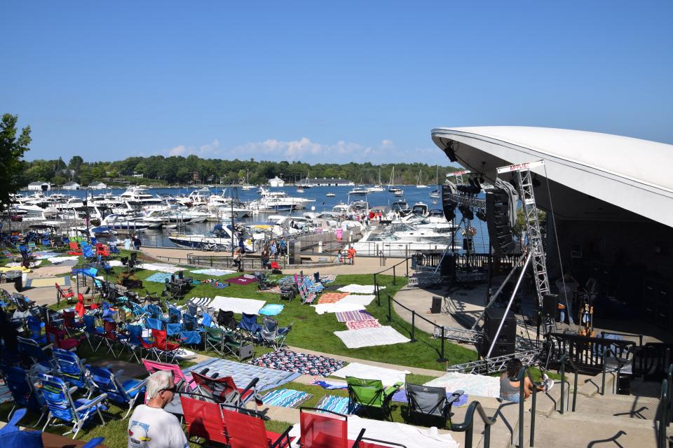 On Friday afternoon, chairs were set up at the Odmark Performance Pavilion, where there were "Venetian Sounds" performances scheduled through the night, and in East Park where fireworks were set to go off at dusk.