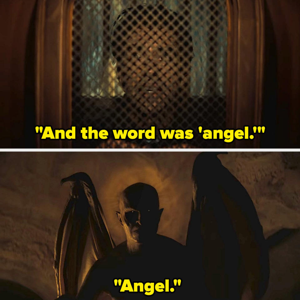 character saying, and the word was angel"