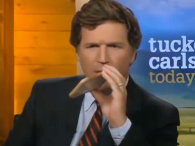 Tucker Carlson trashing Fox News&#x002019; streaming platform, Fox Nation, in a leaked video obtained by Media Matters (screengrab/Media Matters)