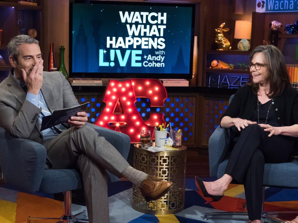 andy cohen and sally field on watch what happens live