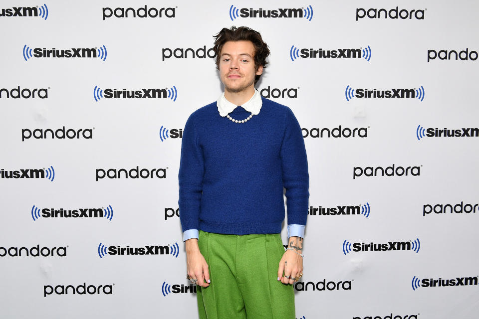 NEW YORK, NEW YORK - MARCH 02: (EXCLUSIVE COVERAGE) Harry Styles visits SiriusXM Studios on March 02, 2020 in New York City. (Photo by Dia Dipasupil/Getty Images)