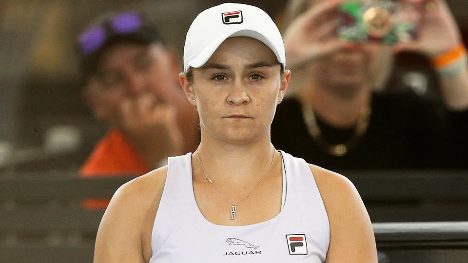 Ash Barty has announced she is pulling out of the Qatar Open to recover from a nagging thigh injury in the wake of her shock Adelaide International loss. (Photo by Peter Mundy/Speed Media/Icon Sportswire via Getty Images)