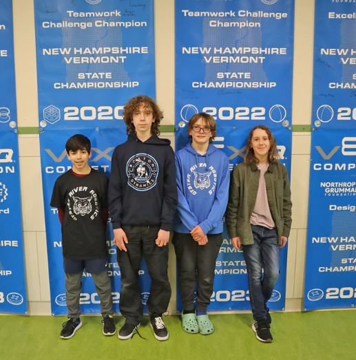 The Scrapbots -- Grade 8 students Devin More, Nicholas Kun, Ryker Andersen, and Jackson Sullivan -- finished with the fourth highest competition score.