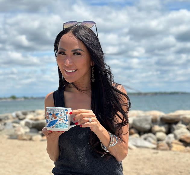 The author in Old Greenwich, Connecticut, during a stop on her 