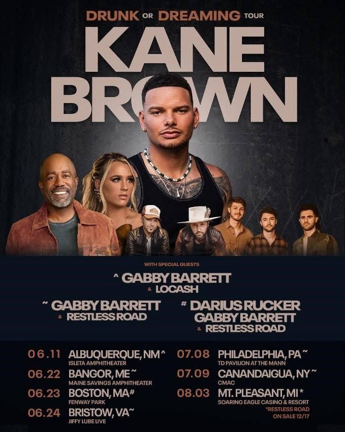 Kane Brown bringing 'Drunk or Dreaming' tour to the Denny Sanford