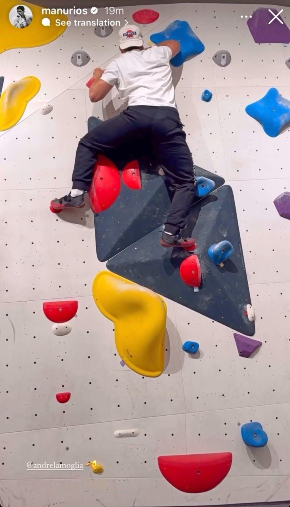 Andr\u00e9 Lamoglia bouldering