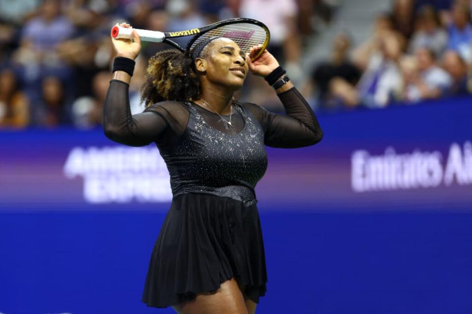 Serena Williams during the Women’s Singles Third Round match on Day Five of the 2022 US Open on September 02, 2022 in New York City. <br>(Photo by Elsa/Getty Images)