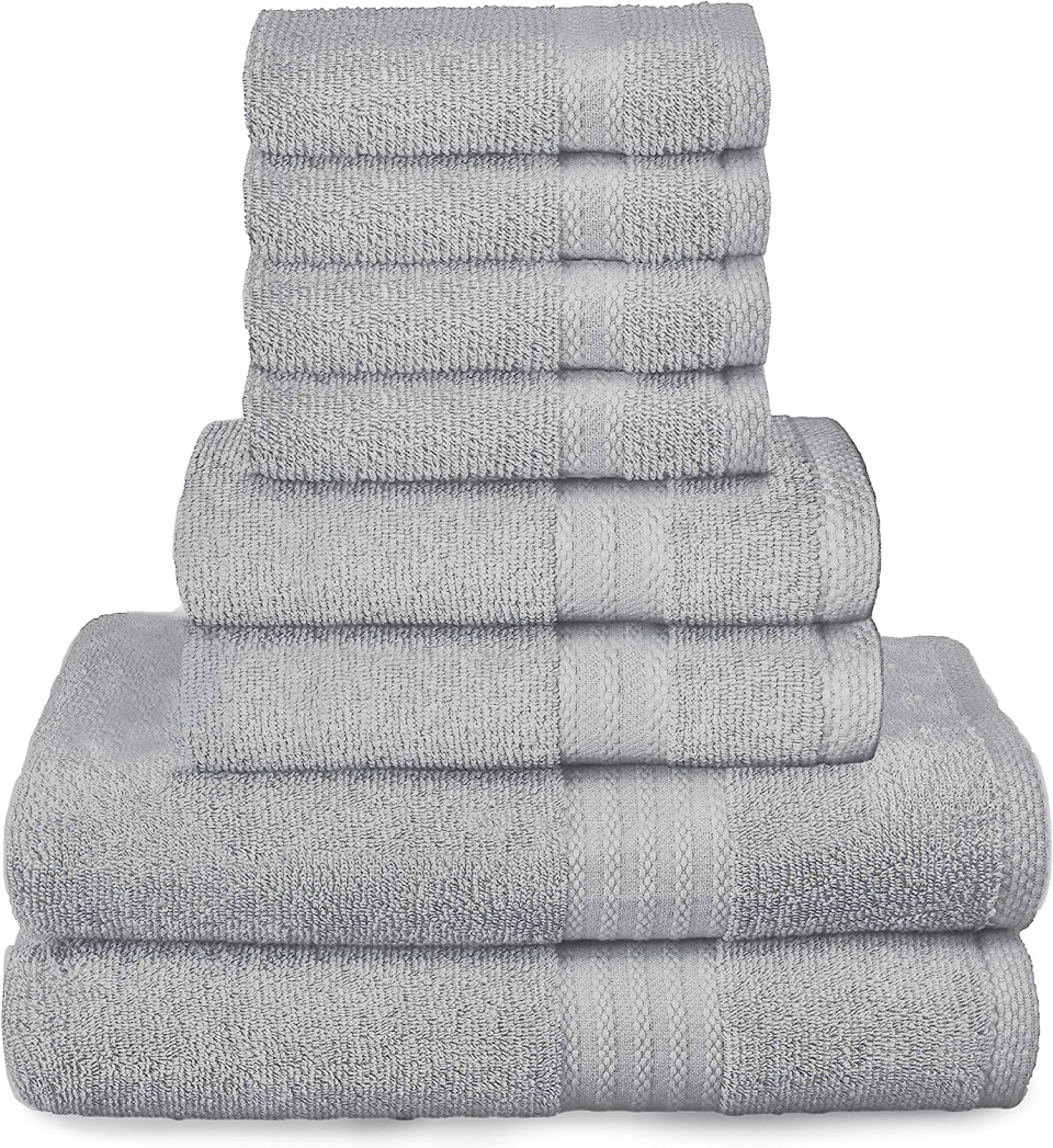 GLAMBURG Ultra Soft 8 Piece Towel Set