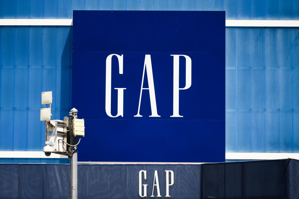 GAP store at Times Square in New York City, United States, on July 13, 2024. (Photo by Beata Zawrzel/NurPhoto via Getty Images)