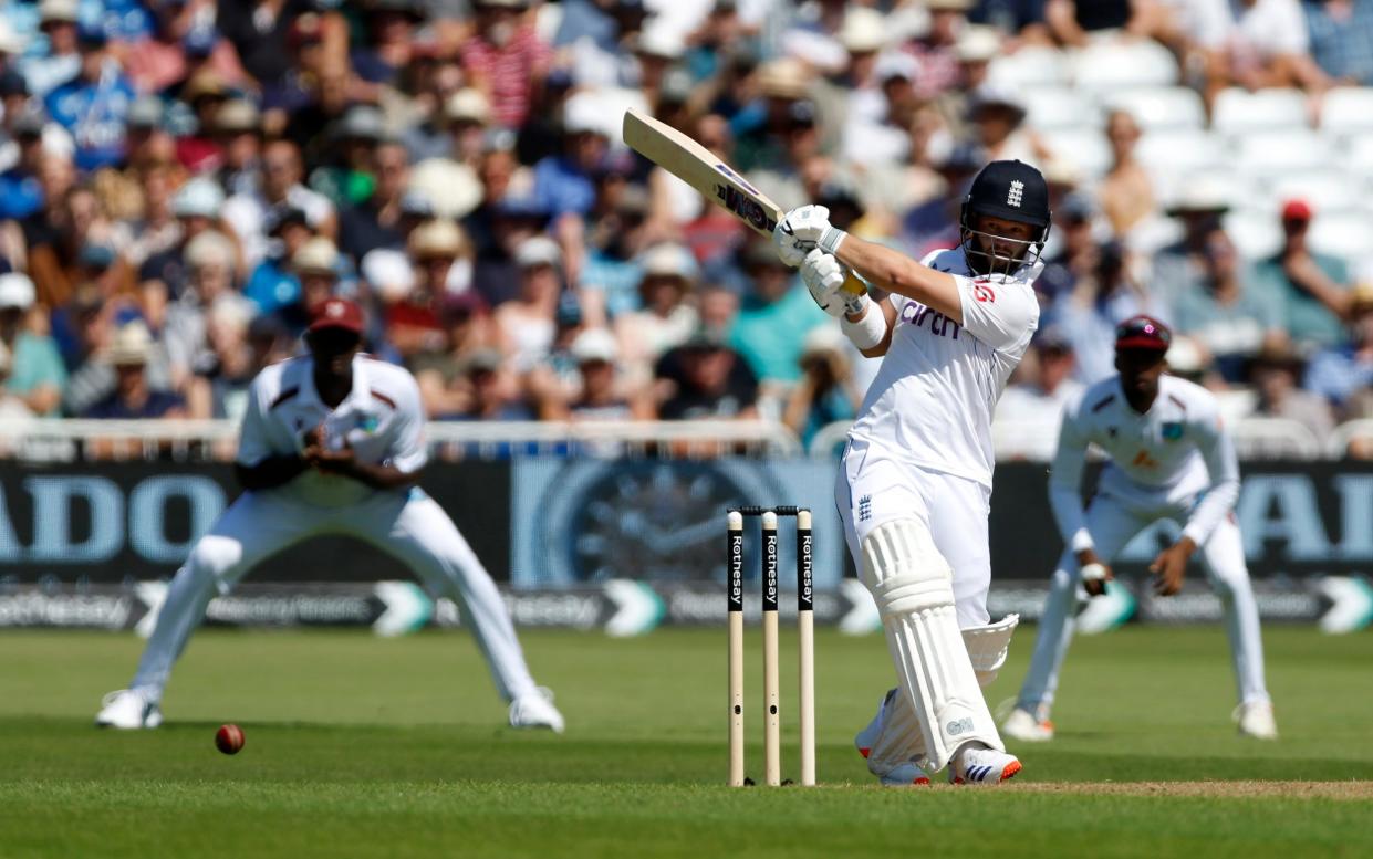 England's Ben Duckett in batting action against the West Indies