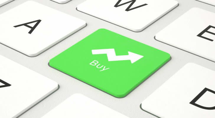 a green button on a keyboard has an arrow pointing upward with the word "Buy". bill ackman stocks