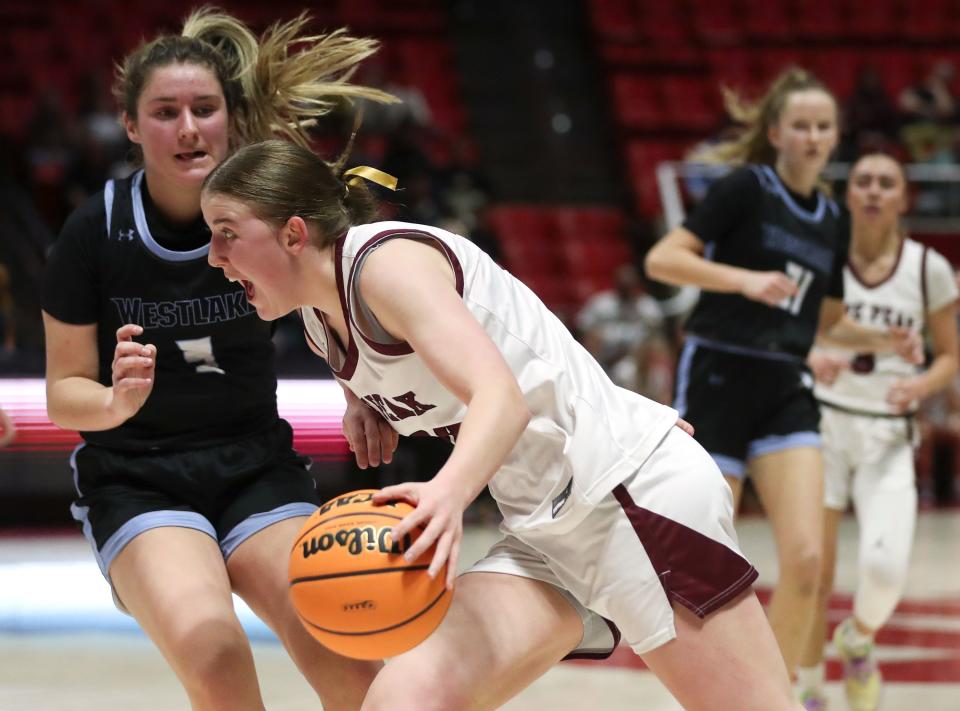 Westlake plays Lone Peak in a 6A girls quarterfinal basketball game at the Huntsman Center in Salt Lake City on Monday, Feb. 26, 2024. Lone Peak won 59-50. | Kristin Murphy, Deseret News