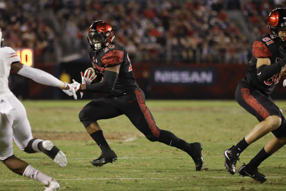 Rashaad Penny has helped lead San Diego State to a perfect 5-0 start. (AP)