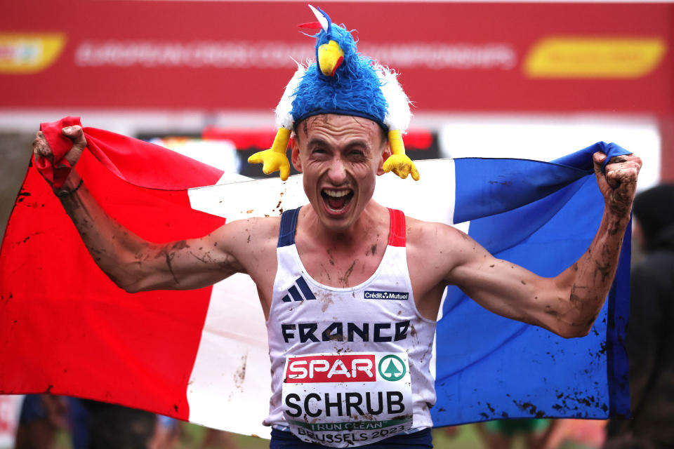 Nice hat, Yann. (Maja Hitij/Getty Images for European Athletics)