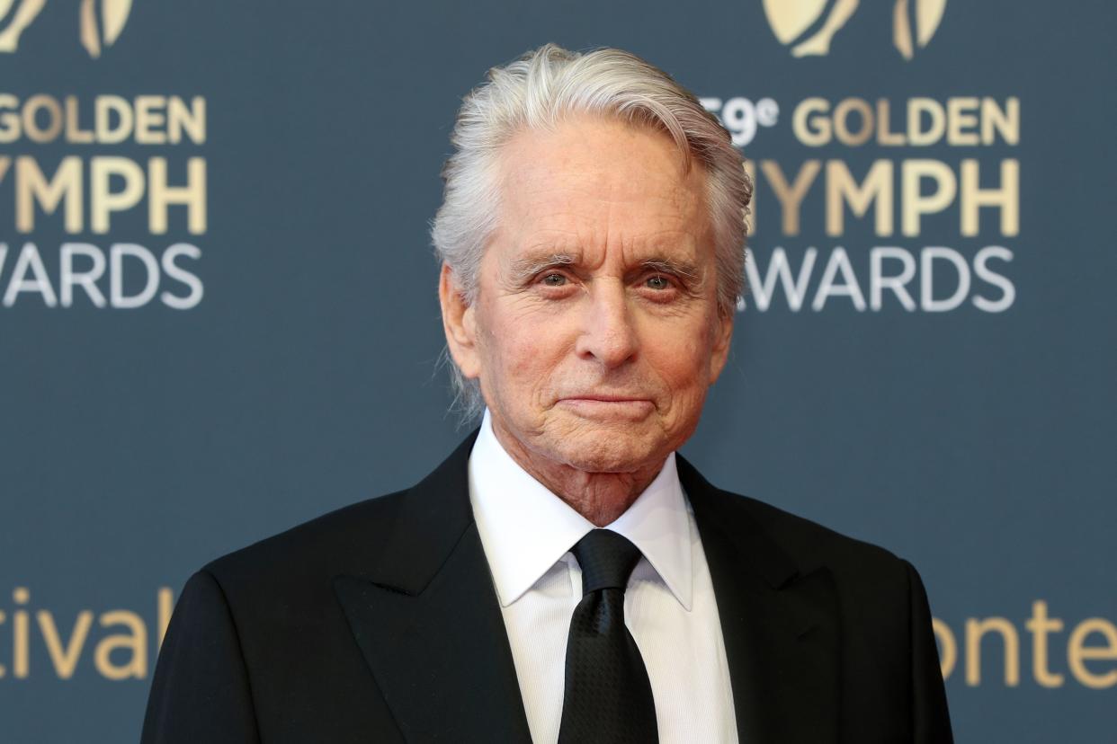 Michael Douglas poses during a photocall during the 59th Monte-Carlo Television Festival on June 18, 2019 in Monaco. (Photo by Valery HACHE / AFP via Getty Images)