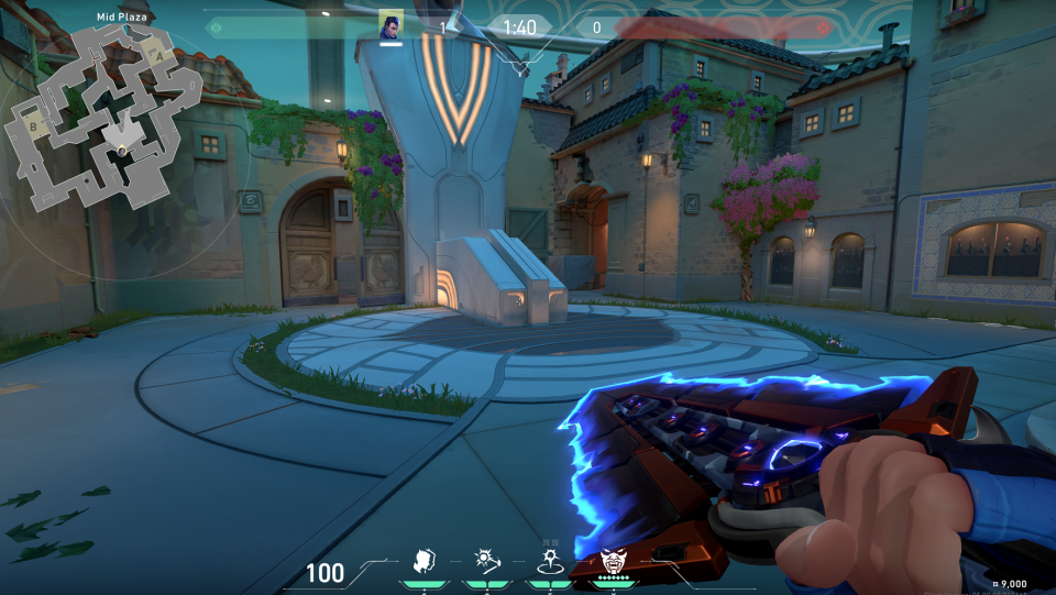 A picture of an in game screenshot from VALORANT, showing the layout of the map, Pearl. (Screenshot: Riot Games)