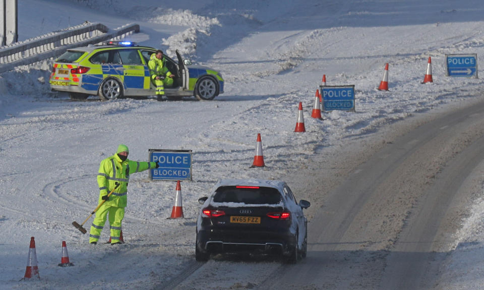 Motorists are advised not to drive unless absolutely necessary (PA)