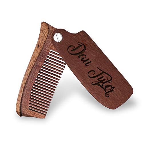 35) Personalized Folding Wooden Comb