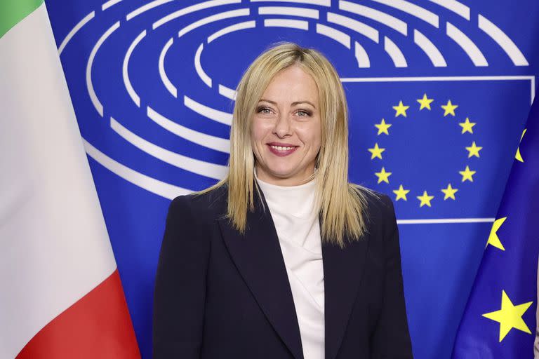 La primera ministra italiana Giorgia Meloni.