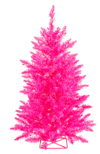 Hot Pink Artificial Christmas Tree. (Photo: Houzz)