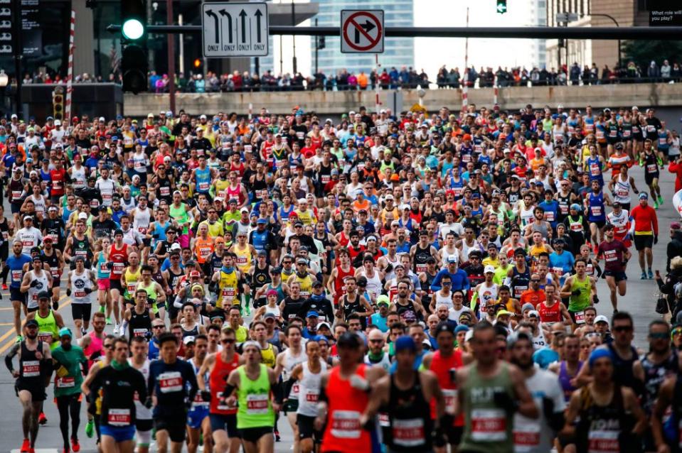 <p>Okay, fine, it's not the weirdest rule, but just like other sports, <a href="https://www.chicagomarathon.com/runners/rules-safety/event-rules/" rel="nofollow noopener" target="_blank" data-ylk="slk:performance enhancing drugs;elm:context_link;itc:0;sec:content-canvas" class="link ">performance enhancing drugs</a> aren't allowed.</p>