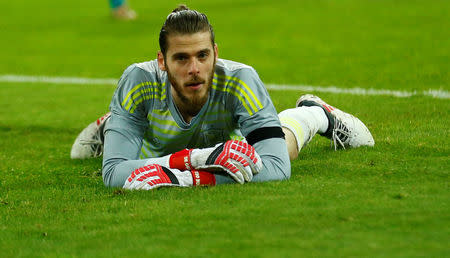 Soccer Football - International Friendly - Germany vs Spain - ESPRIT arena, Dusseldorf, Germany - March 23, 2018 Spain’s David De Gea reacts REUTERS/Thilo Schmuelgen